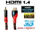 CAVO HDMI v 1.4 FULL HD 1080P GOLD 5,0m TESSUTO SUPPORTO TV 3D