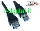 CAVO 1.8 METRI USB 3.0 M/F PROLUNGA MASCHIO FEMMINA 5 Gbps