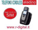 TELEFONO CORDLESS TELECOM ALADINO MICRO NEW NERO SIM DISPLAY