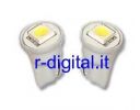 COPPIA LUCI LAMPADE POWER LED SMD T10 W5W POSIZIONE BIANCA AUTO