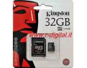 KINGSTON MICRO SD 32 GB HC TRANSFLASH SCHEDA MEMORIA C4 32GB