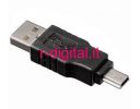 PLUG USB ADATTATORE CONVERTITORE a MINI USB MASCHIO BLIST