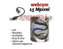WEBCAM MINI 15 MPIXEL WEB CAM USB CAMERA FLESSIBILE VIDEOSORVEGLIANZA
