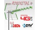 ANTENNA TV ESTERNA DVB-T DIGITALE TERRESTRE VHF UHF FM HD TV RADIO ULTRA POTENTE
