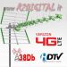 ANTENNA TV ESTERNA DVB-T DIGITALE TERRESTRE VHF UHF FM HD TV RADIO ULTRA POTENTE