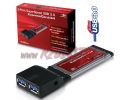 EXPRESS CARD VANTEC SuperSpeed USB 3.0 UGT-UC302CB ExpressCard/34 SCHEDA PCI 2 PORTE HUB 5 Gbps