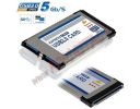 EXPRESSCARD SuperSpeed USB 3.0 EXPRESS CARD 2 PORTE SCHEDA PCI HUB 5 Gbps ExpressCard/34
