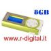 LETTORE MP3 8 GB RADIO FM TORCIA DISPLAY LCD VARI COLORI USB