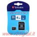 VERBATIM MICRO SD 4 GB TRANSFLASH SCHEDA MEMORIA 4GB