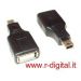 PLUG USB ADATTATORE CONVERTITORE M/F MINI USB MASCHIO BULK