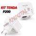 ADATTATORE TENDA P200 KIT 2 ADATTATORI POWERLINE CONVERTITORE RETE ELETTRICA IN LAN ETHERNET 200Mbps