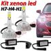 KIT DIGITALE XENON LED H7 6000K LAMPADE DRIVE SLIM HID AUTO XENO BIANCHE BALLAST CREE BIANCO GHIACCIO