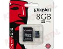 KINGSTON MICRO SD 8 GB CLASSE 4 TRANSFLASH SCHEDA MEMORIA HC 8GB