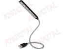 LAMPADA USB LIGHT 10 LED per PC NETBOOK NOTEBOOK TABLET FLESSIBILE e SNODABILE LUCE AMPIA DIREZIONALE